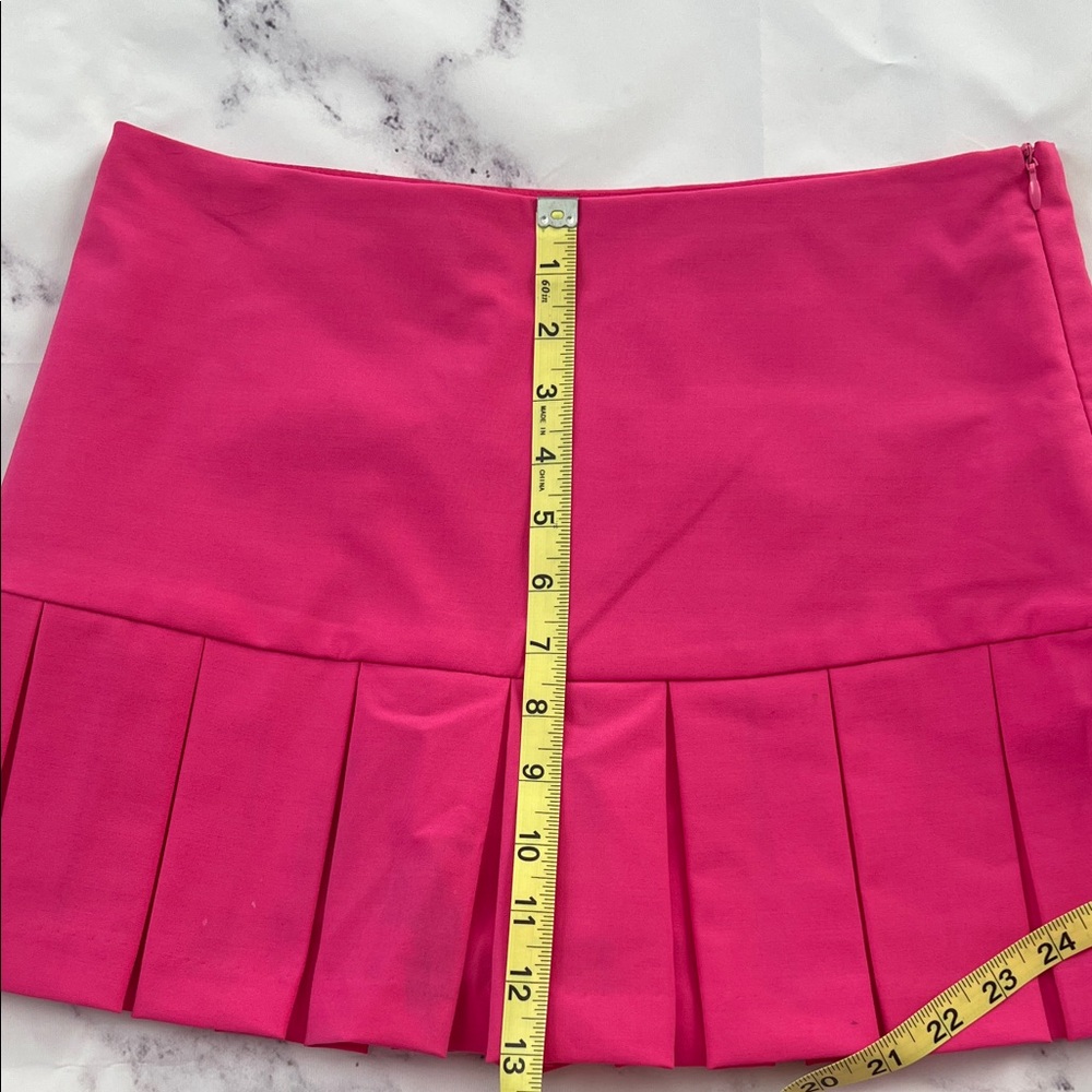 Zara Fuchsia Pleated Skater Skirt - Picture 11 of 14